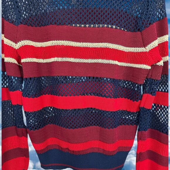 Isabel Marant Etoile Deacon Striped Mesh Sweater Crewneck Size 40 - Picture 9 of 10